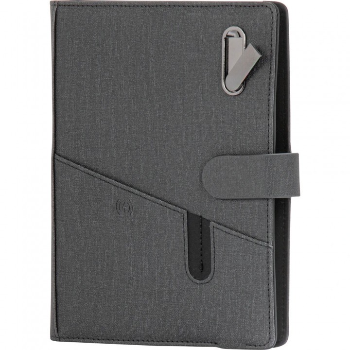Füme PU Deri 6500 mAh Powerbank Organizer Kurumsal Hediye Seti